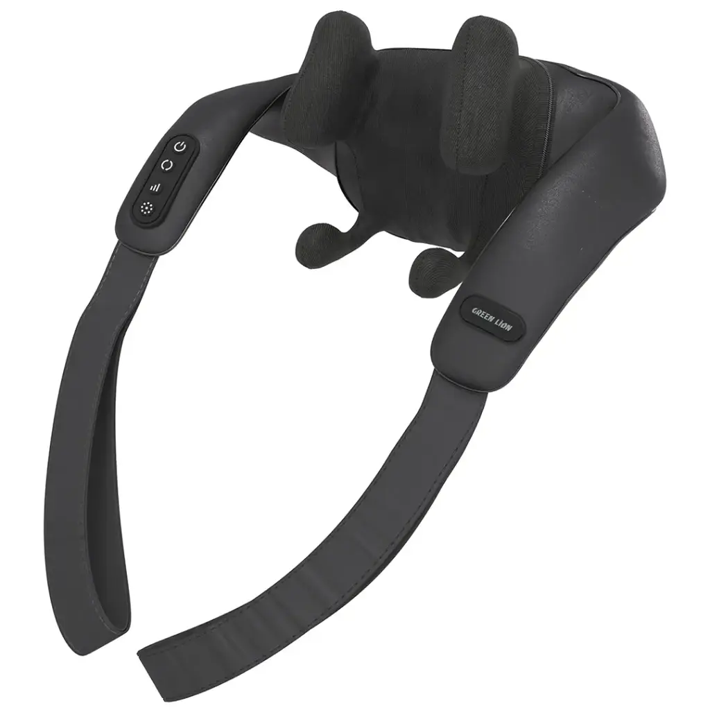 GREEN LION NECK & SHOULDER RECHARGEABLE 4D KNEADING MASSAGE BLACK GNNSHMSSRBK