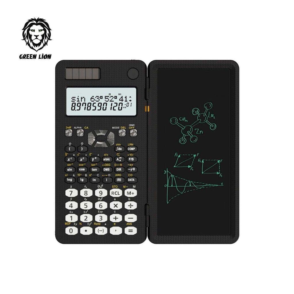 GREEN LION SCIENTIFIC CALCULATOR & WRITING PAD BLACK GNSCALWPADBK