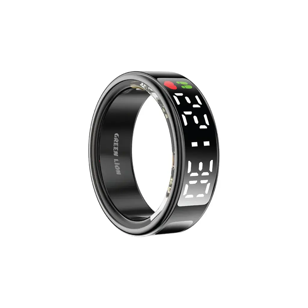 GREEN LION SMART RING PRO WITH DIGITAL DISPLAY SIZE 9 BLACK GNSRINGP9BK