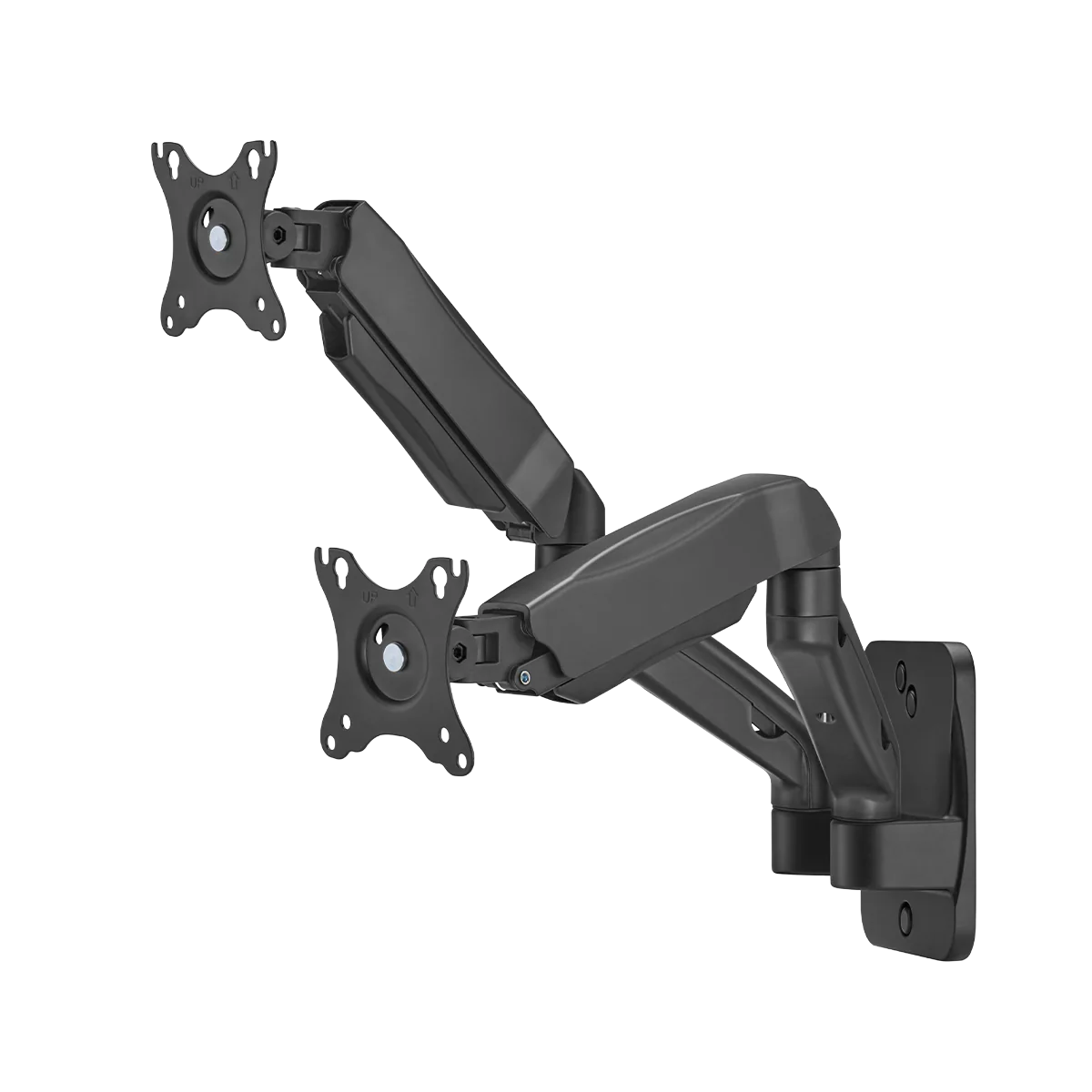 GameOn Economy Spring-Assisted Wall-Mounted Dual Monitor Arm (GO-5008) - Adjustable and Space-Saving Design