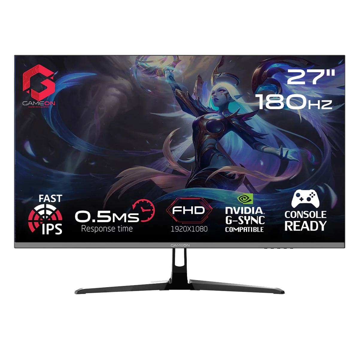 GameOn 27-Inch Gaming Monitor (FHD, 180Hz, HDMI 2.1, Model GOPS27180IPS) - Smooth and Immersive Gameplay