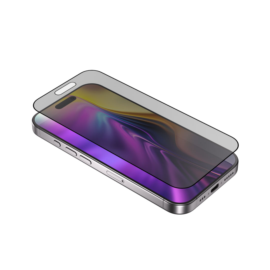 Blupebble Graphene Rock Series Tempered Glass 2.5D For iPhone 17 Pro -Privacy BP-ROCKIP17PROAP-PRV