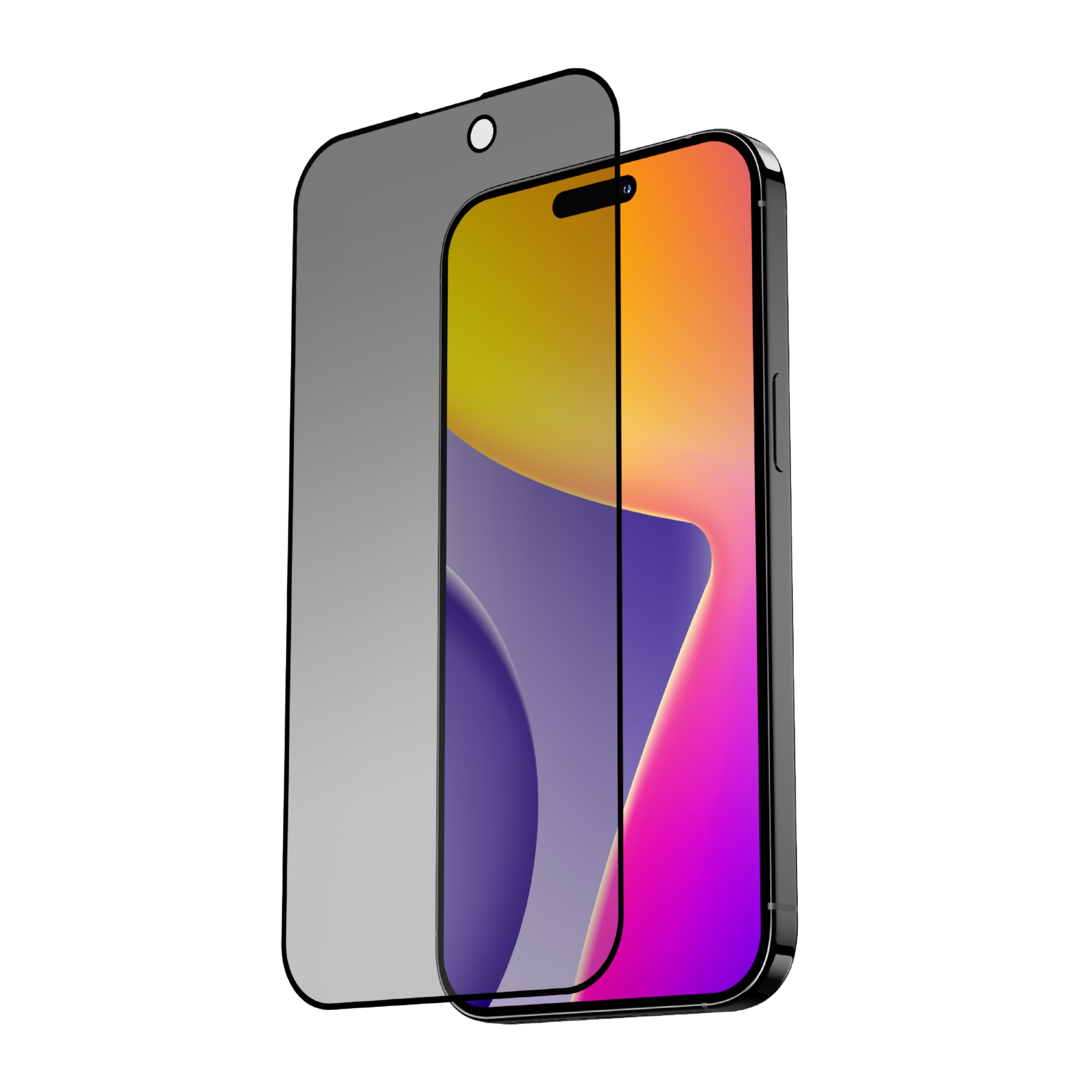 BLUPEBBLE IPHONE 15 PRO GRAPHENE ROCK SERIES GLASS SCREEN PROTECTOR PRIVACY 2.5D BP-IPGRROCK6.1PV-15PRO