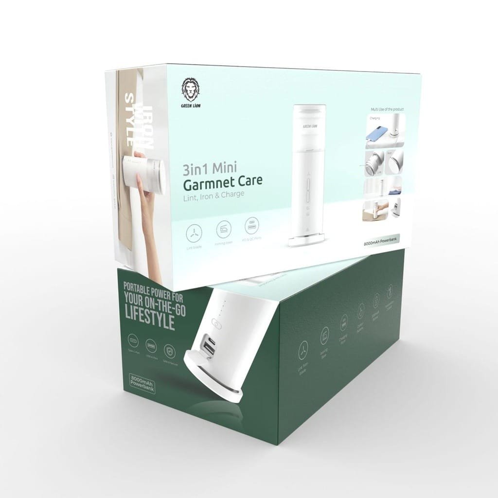 GREEN LION 3 IN 1 PORTABLE MINI WIRELESS CORDLESS STEAM IRON WHITE GN3N1MIRONWH thumbnail 3