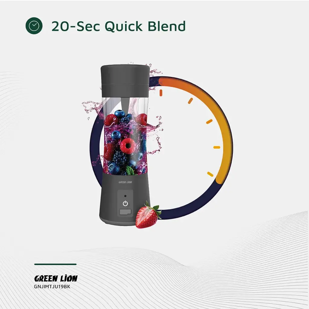 GREEN LION JUICE MATE PORTABLE JUICER 380ML WHITE GNJIMTJU19WH thumbnail 5