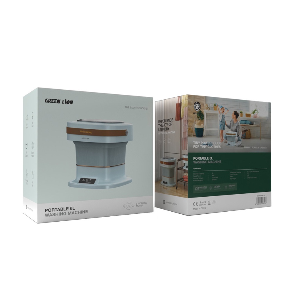 GREEN LION PORTABLE WASHING MACHINE 6L BLUE GNPRTWM6LBL thumbnail 3