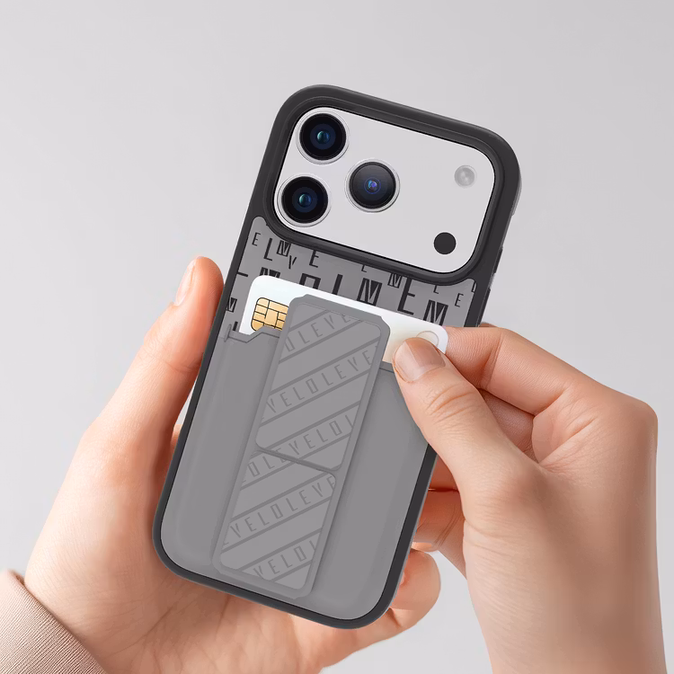 LEVELO MORPHIX IPHONE 17 PRO MAX GRIPSTAND CASE WITH CARD HOLDER CLOUD GREY LVLMRPMGCIP17PCGY thumbnail 7