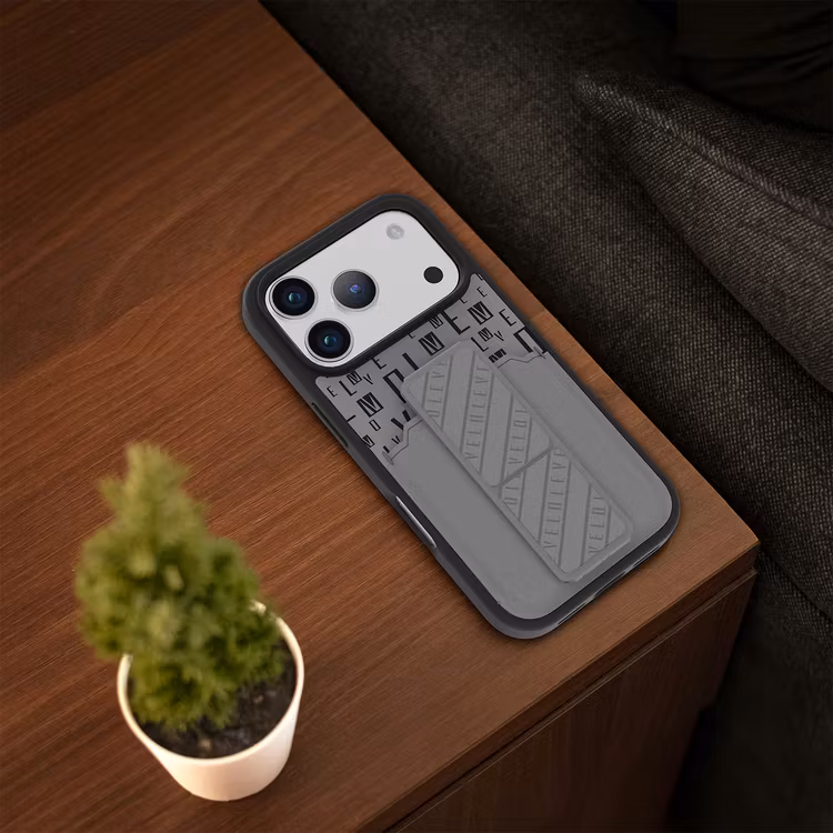 LEVELO MORPHIX IPHONE 17 PRO MAX GRIPSTAND CASE WITH CARD HOLDER CLOUD GREY LVLMRPMGCIP17PCGY thumbnail 5