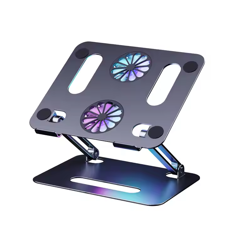 BONERU LAPTOP STAND WITH RGB FAN P43FS GREY