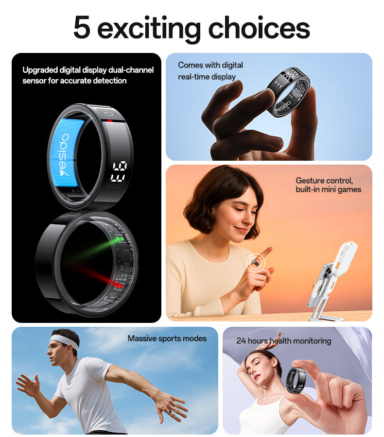 YESIDO SMART RING SIZE 11 WITH DIGITAL DISPLAY IO36 thumbnail 6