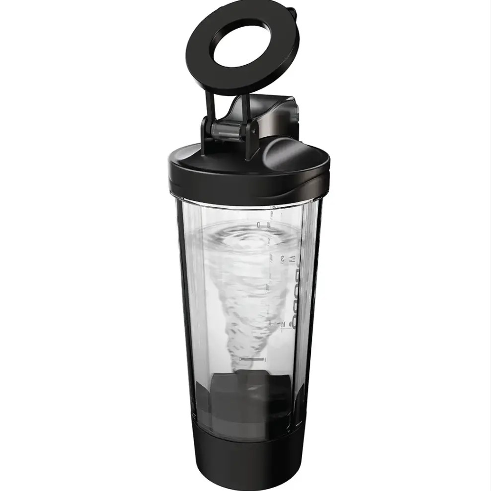 PORODO LIFESTYLE GRIP & MIX PROTEIN SHAKER BOTTLE BLACK PDFFX396FQ