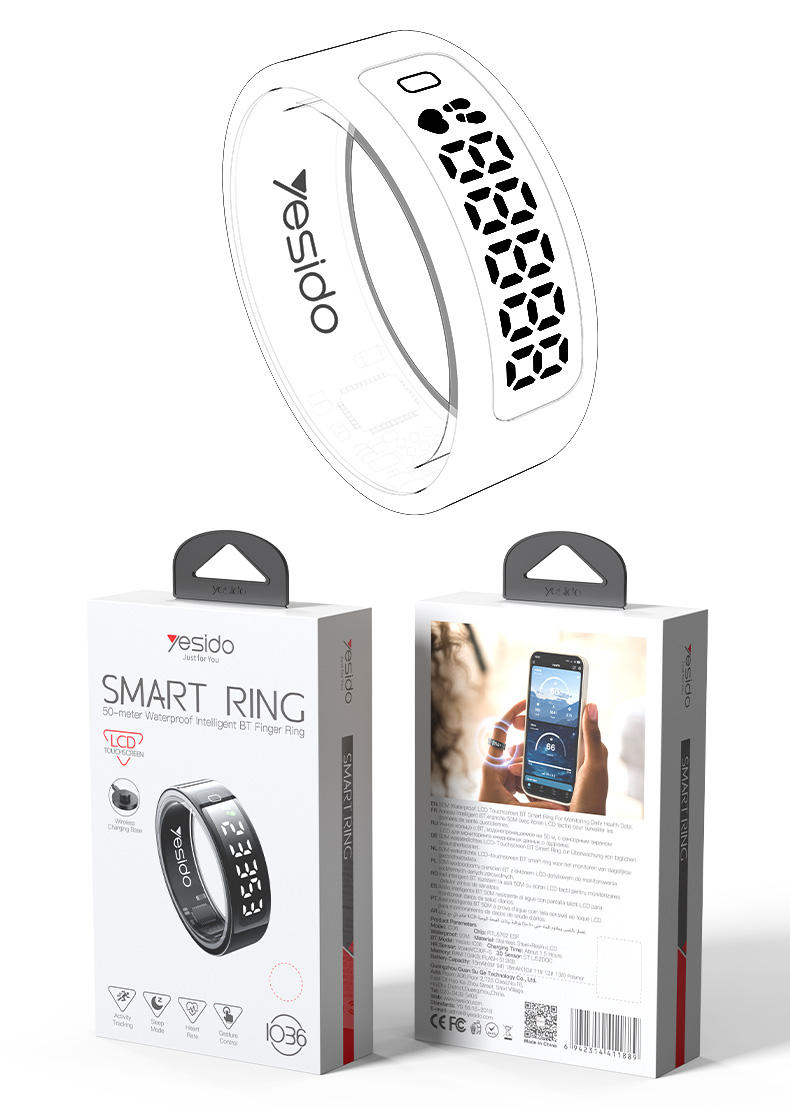 YESIDO SMART RING SIZE 13 WITH DIGITAL DISPLAY IO36 thumbnail 3