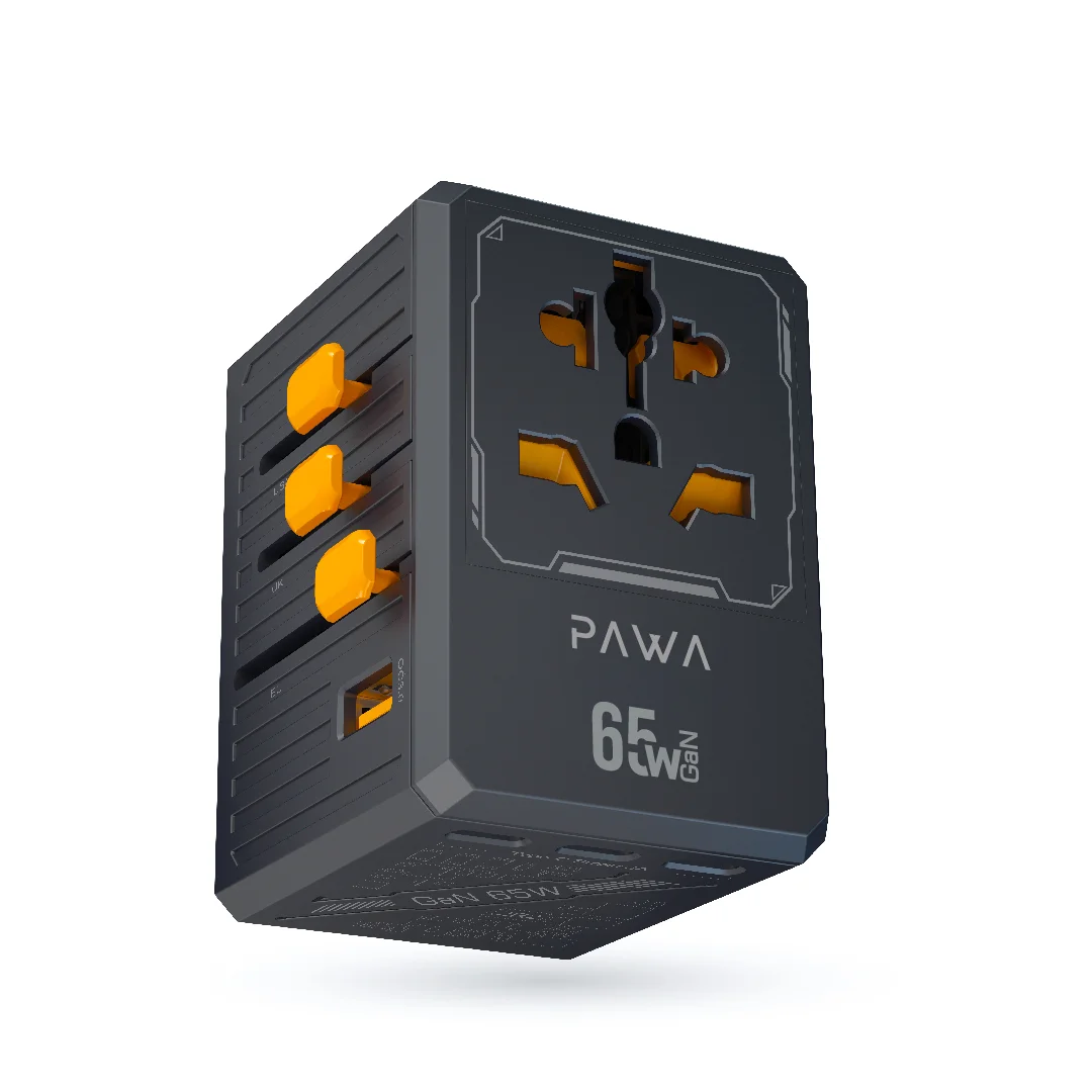 PAWA UNIVERSAL GAN 65W TRAVEL ADAPTER BLACK PW-TCUTA65W-BK