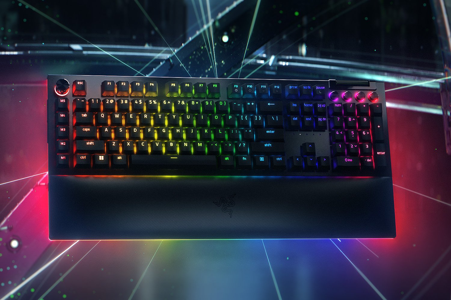 RAZER BLACKWIDOW V4 PRO KEYBOARD YELLOW SWITCH LAYOUT RZ03-04681800-R3M1 thumbnail 3