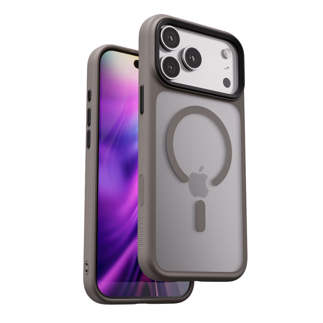 Blupebble Hybrid Matte Case With MagSafe For iPhone Pro Gray BP-IPHMAT17PRO-GY