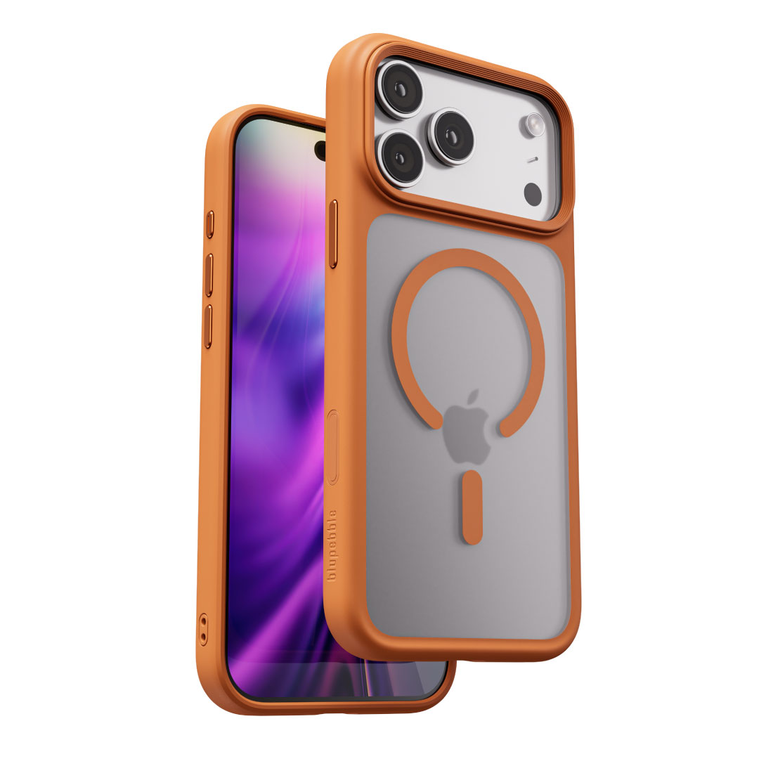 Blupebble Hybrid Matte Case With MagSafe For iPhone 17 Pro Orange BP-IPHMAT17PRO-OR