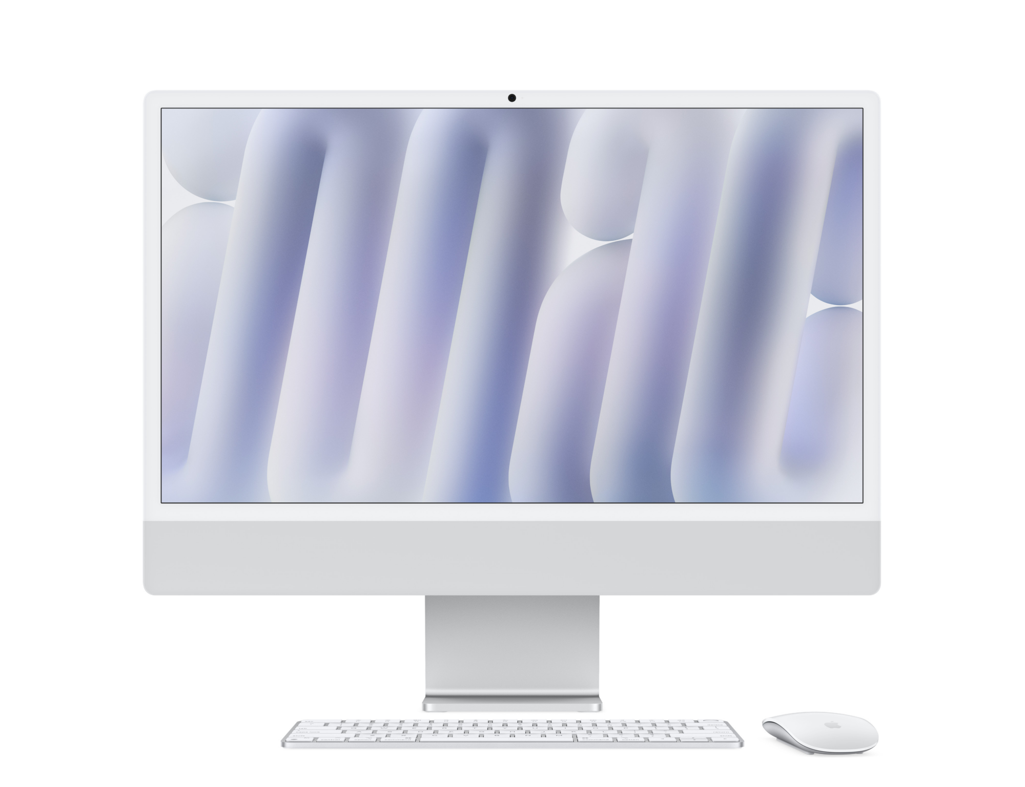 APPLE IMAC 24 INCH M4 CHIP WITH 10 CORE CPU 10 CORE GPU 256GB SSD 16GB SILVER ARBIC MD3H4