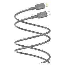 PAWA EL CARO SERIES USB C TO LIGHTNING 27W PREMIUM BRAIDED CABLE 2M GREY PW-20BD27CL-GY