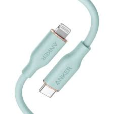 ANKER POWERLINE III FLOW USB C WITH LIGHTNING CONNECTOR 3FT GREEN A8662H61