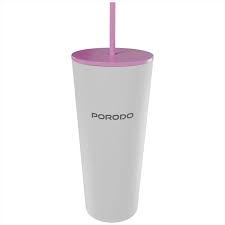 PORODO LIFESTYLE STAINLESS STEEL DOUBLE WALL TUMBLER WHITE PDLFSTDN027WH