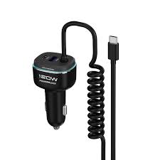 POWEROLOGY 120W FAST CAR CHARGER BLACK/GRAY PCCSR026BKGY