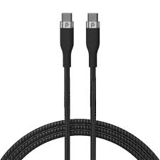 POWERO PLUS RAPID PRO USB A TO USB C PREMIUM BRAIDED CABLE 1.2M BLACK PR-RPBD12AC-BK