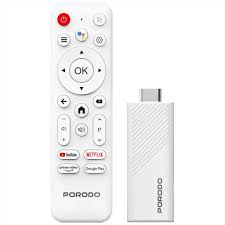 PORODO 4K ANDROID SMART STREAMING TV STICK WHITE PDH313WH
