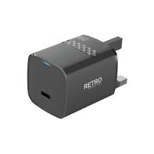 PAWA RETRO 45W WITH TYPE C PORT UK PLUG BLACK PW-TCRT45UK-BK