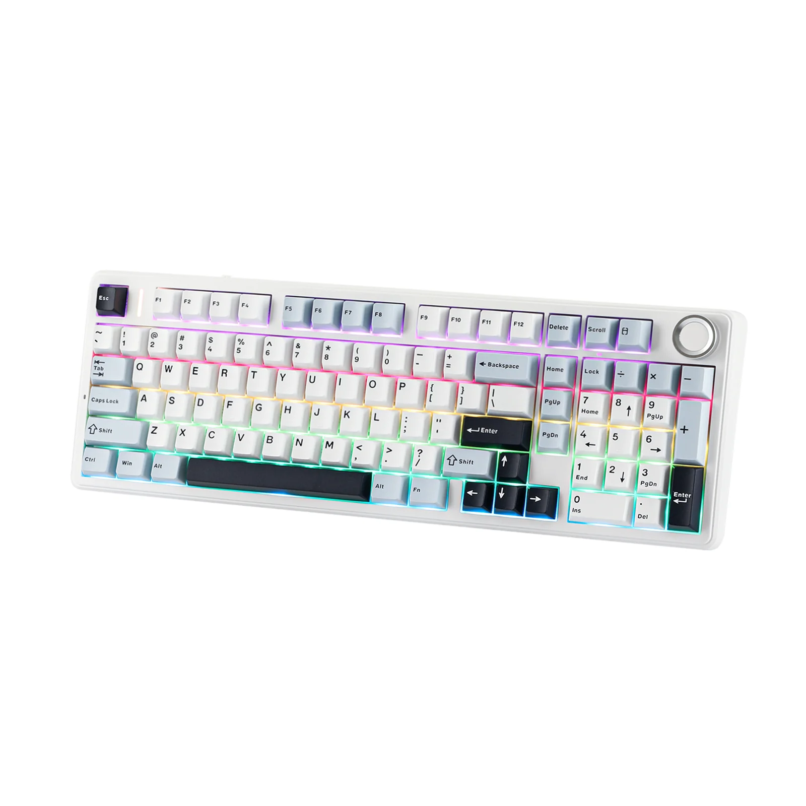 AULA 99 KEYS RGB 98% MECHANICAL GAMINGKEYBOARD TRI-MODE KNOB STAR VECTOR SWITCH GRADIENT BL F99 PRO
