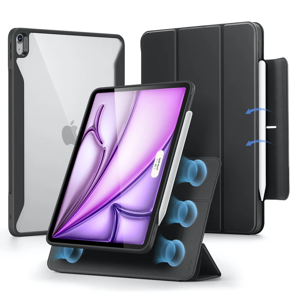 ESR REBOUND HYBRID CASE 360 COMPATIBLE WITH IPAD AIR 13 BLACK