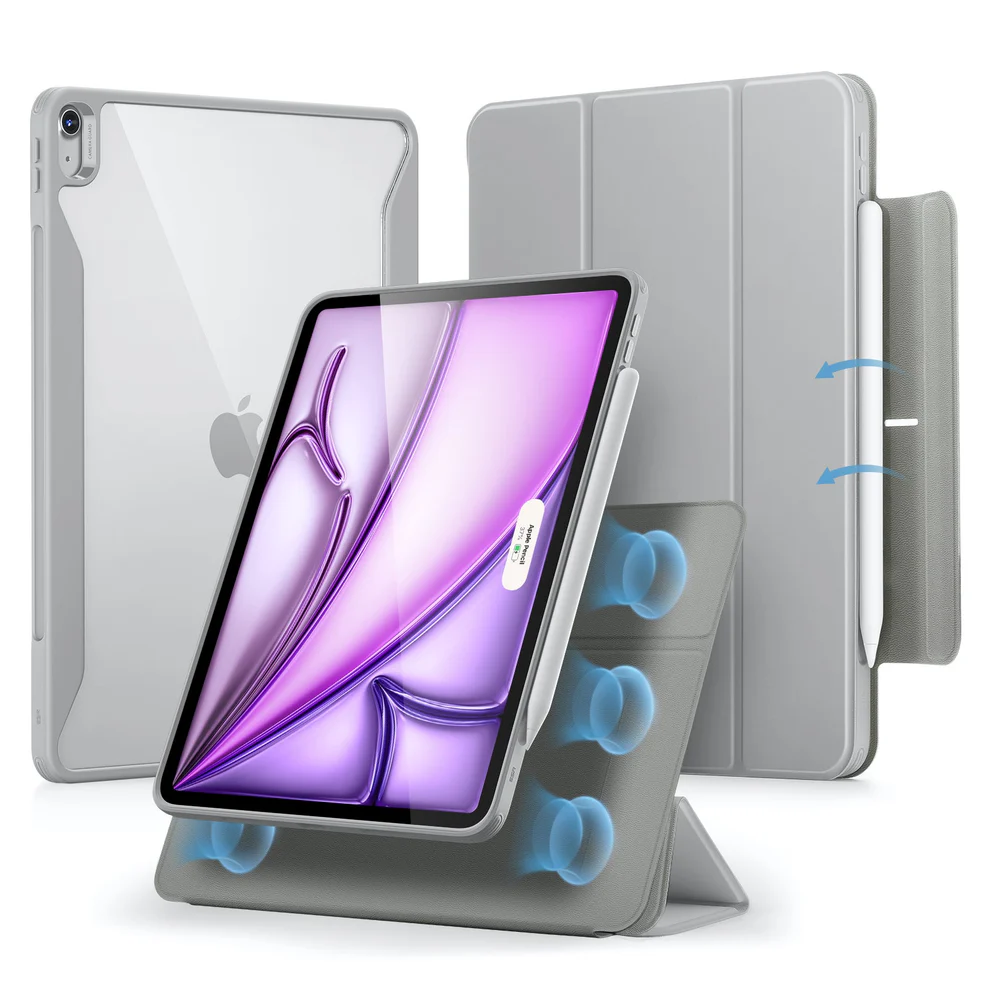 ESR REBOUND HYBRID CASE 360 COMPATIBLE WITH IPAD AIR 13 GREY