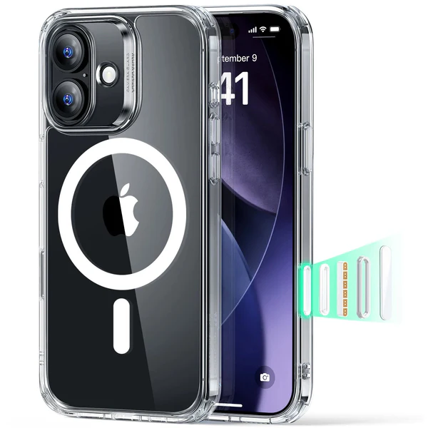 ESR CLASSIC HYBRID MAGNETIC CASE CAM CONTROL COMPATIBLE WITH IPHONE 17 CLEAR