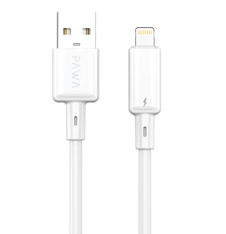 PAWA LITE 3A USB A TO MICRO QUICK CHARGING PVC CABLE 1.2M PW122 WHITE PW-BDC312AM-WH
