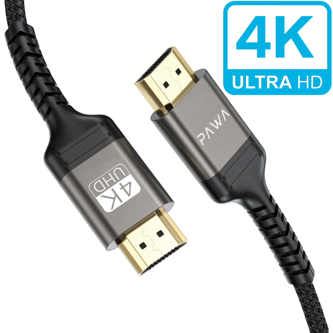 PAWA EL CARO SERIES HDMI TO HDMI 4K PREMIUM BRAIDED 3M CABLE BLACK PW-ELHD4K3M