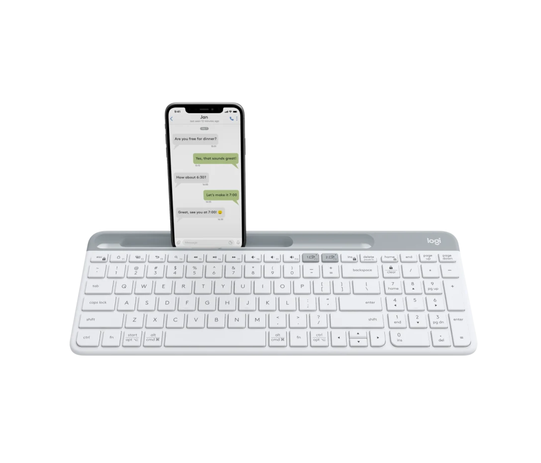 LOGITECH SLIM MULTI DEVICE K580 MODERN WIRELESS KEYBOARD WHITE 920-009209
