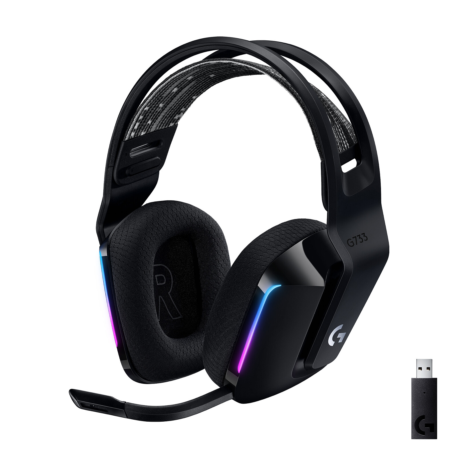 LOGITECH G733 LIGHTSPEED WIRELESS GAMING HEADSET BLACK 981-000866