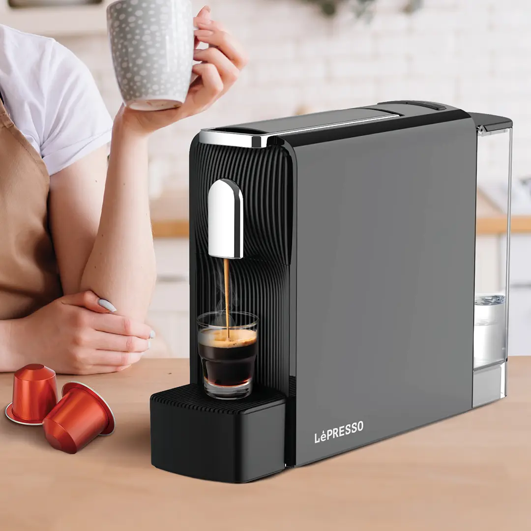 LEPRESSO BARISTO ESPRESSO MACHINE NASPRESSO CAPSULE COMPATIBLE BLACK LPCFFM0045BK thumbnail 3