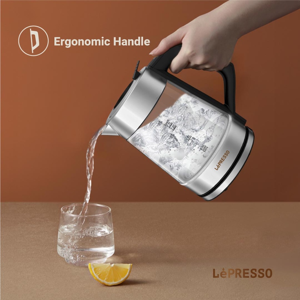 LEPRESSO MULTI-TEMPERATURE ILLUMINATED GLASS KETTLE BLACK LPCFFM0008-BK thumbnail 10
