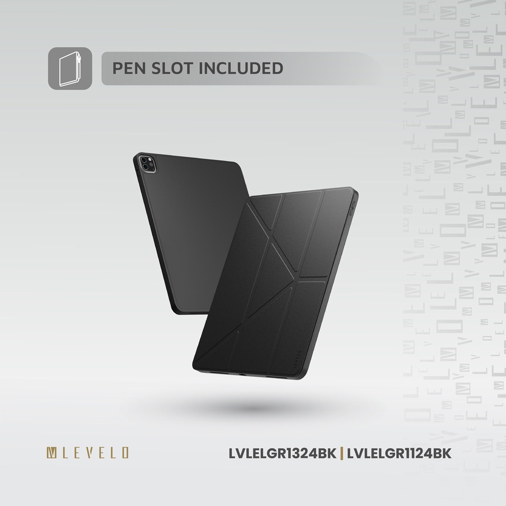 LEVELO ELEGANTE IPAD AIR PRO 13 SCRATCH RESISTANT COATING CASE BLACK LVLELGP1324BK thumbnail 6