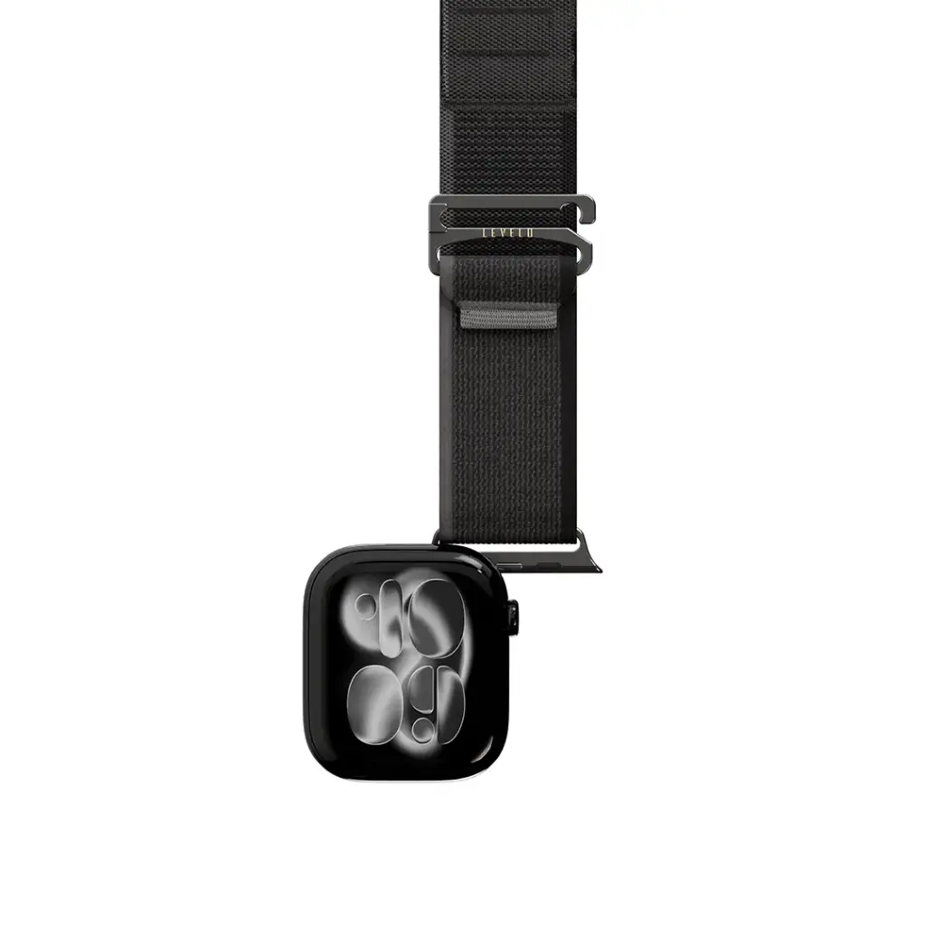 LEVELO MALO NYLON WATCH STRAP BLACK LVLMLOWS49BK thumbnail 2