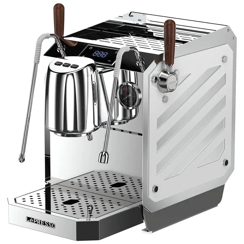 LEPRESSO CORAZZATO 9 BAR COFFEE MACHINE WITH ITALIAN ROTARY PUMP SILVER LPCFFCRP0092SL