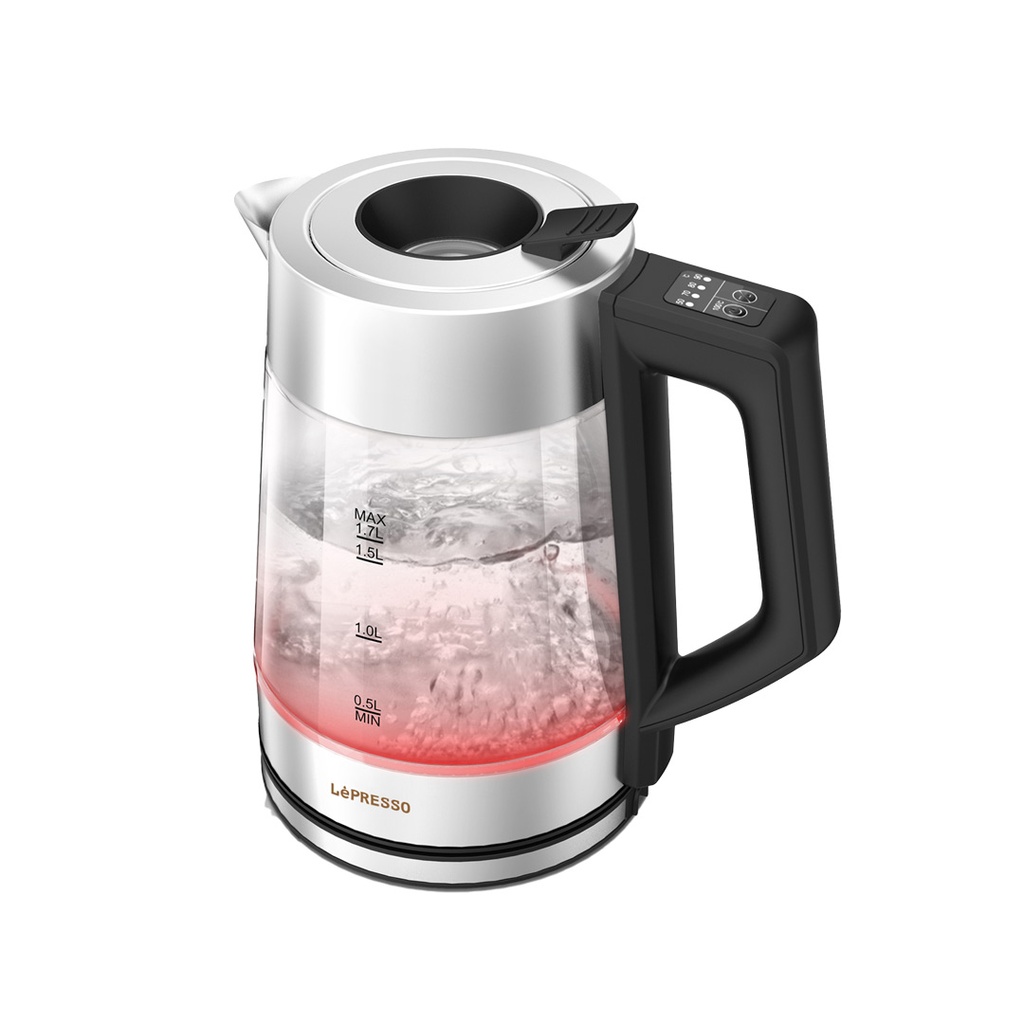 LEPRESSO MULTI-TEMPERATURE ILLUMINATED GLASS KETTLE BLACK LPCFFM0008-BK thumbnail 2