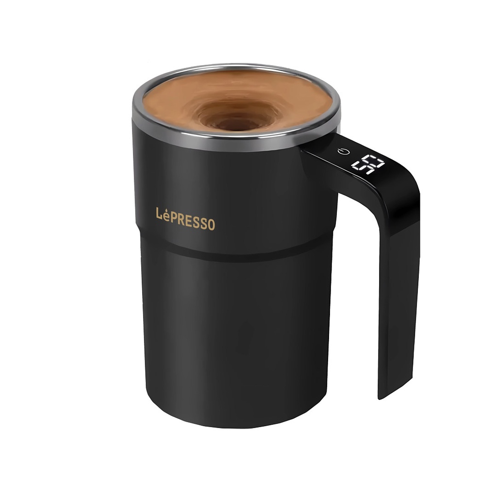 LEPRESSO STIRMAGIC AUTO STIRRING MUG LP018 BLACK LPCFFM0018