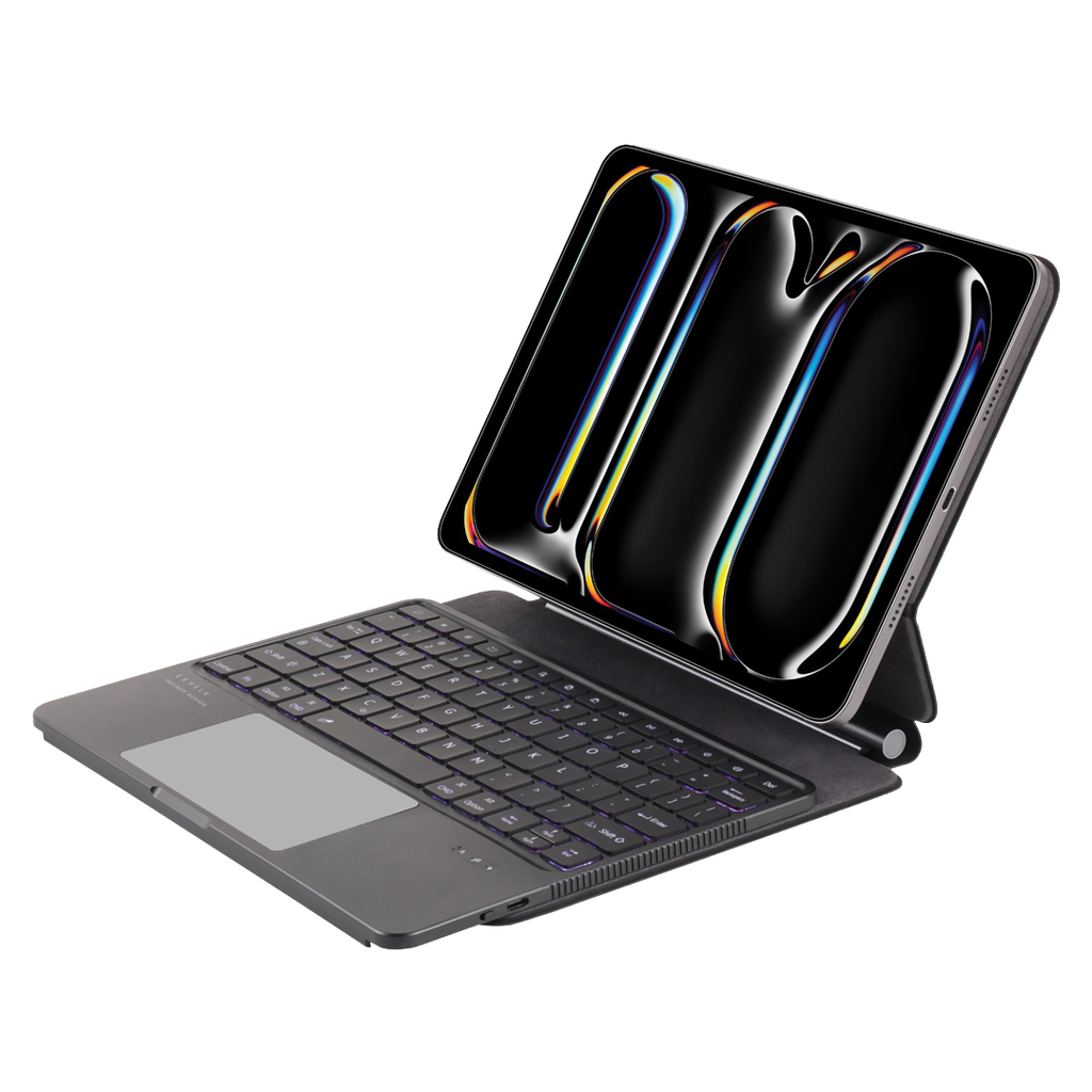 LEVELO AEROBOARD SCISSOR SWITCH IPAD PRO/AIR 12.9 INCH WIRELESS KEYBOARD BLACK LVLABKP12.9BK