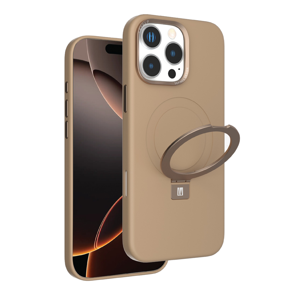 LEVELO IPHONE 16 PRO IRIS PRO MAGSAFE LIQUID SILICONE CASE ROSE GOLD LVL-IPSC-16P-RSGD
