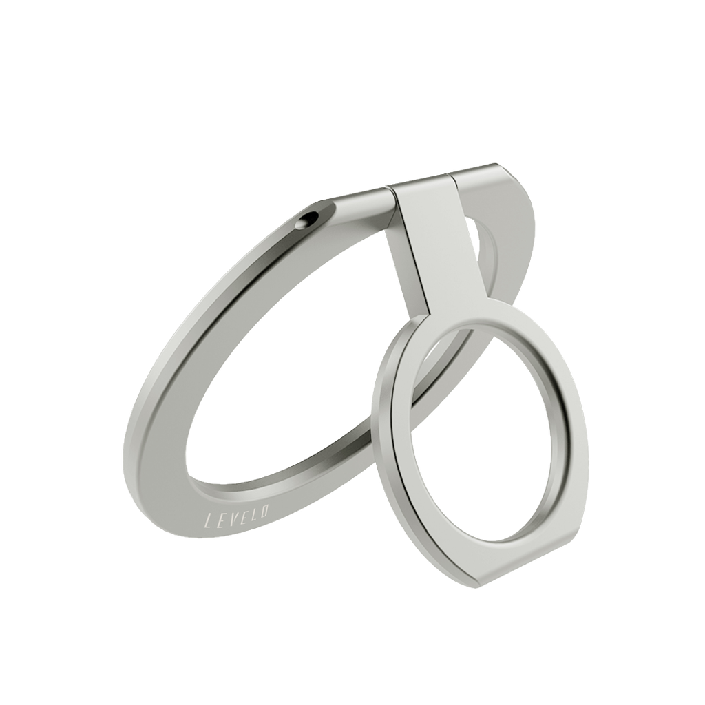 LEVELO LUCCA MAGSAFE PHONE HOLDER STAND NATURAL TITANIUM LVLLPRHNTT