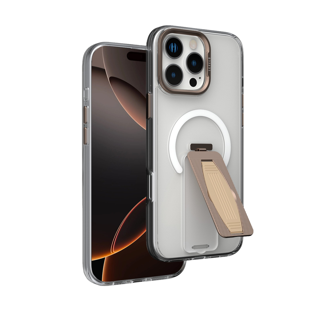 LEVELO IPHONE 16 PRO MORPHIX MAGSAFE GRIP CASE ROSE GOLD LVL-MMGC-16P-RSGD