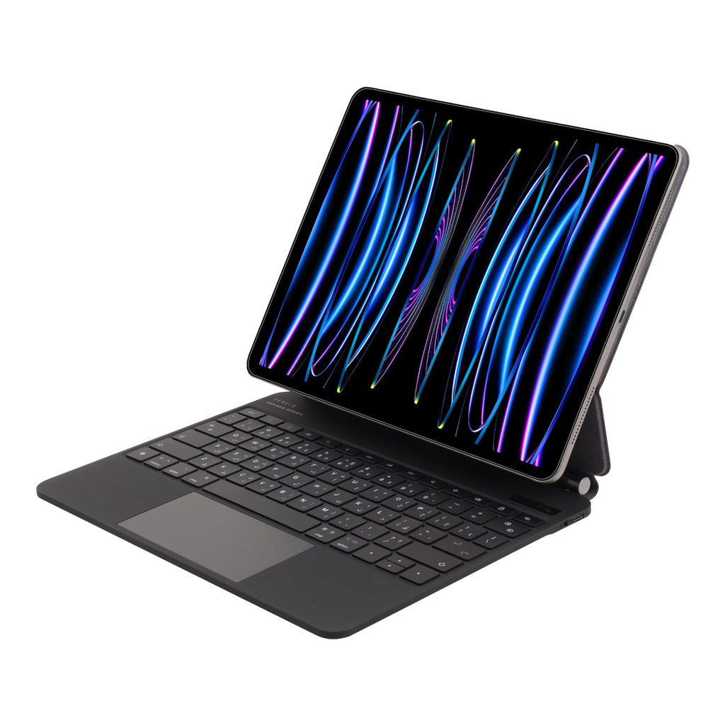 LEVELO AEROBOARD SCISSOR SWITCH IPAD PRO 13 INCH (2024) WIRELESS KEYBOARD BLACK LVLABKP13BK