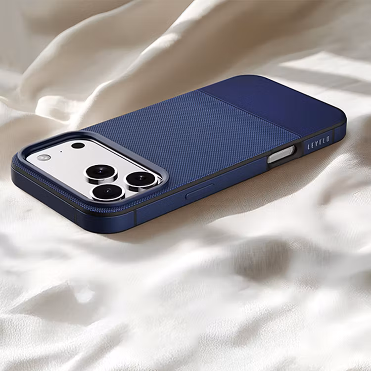 LEVELO IPHONE 17 PRO LEVELO CUIR CASE MIDNIGHT BLUE LVLCUIR17PMNBL thumbnail 4