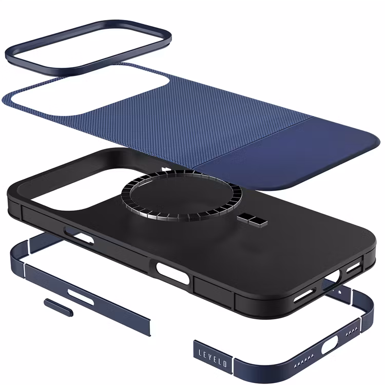 LEVELO IPHONE 17 PRO LEVELO CUIR CASE MIDNIGHT BLUE LVLCUIR17PMNBL thumbnail 10